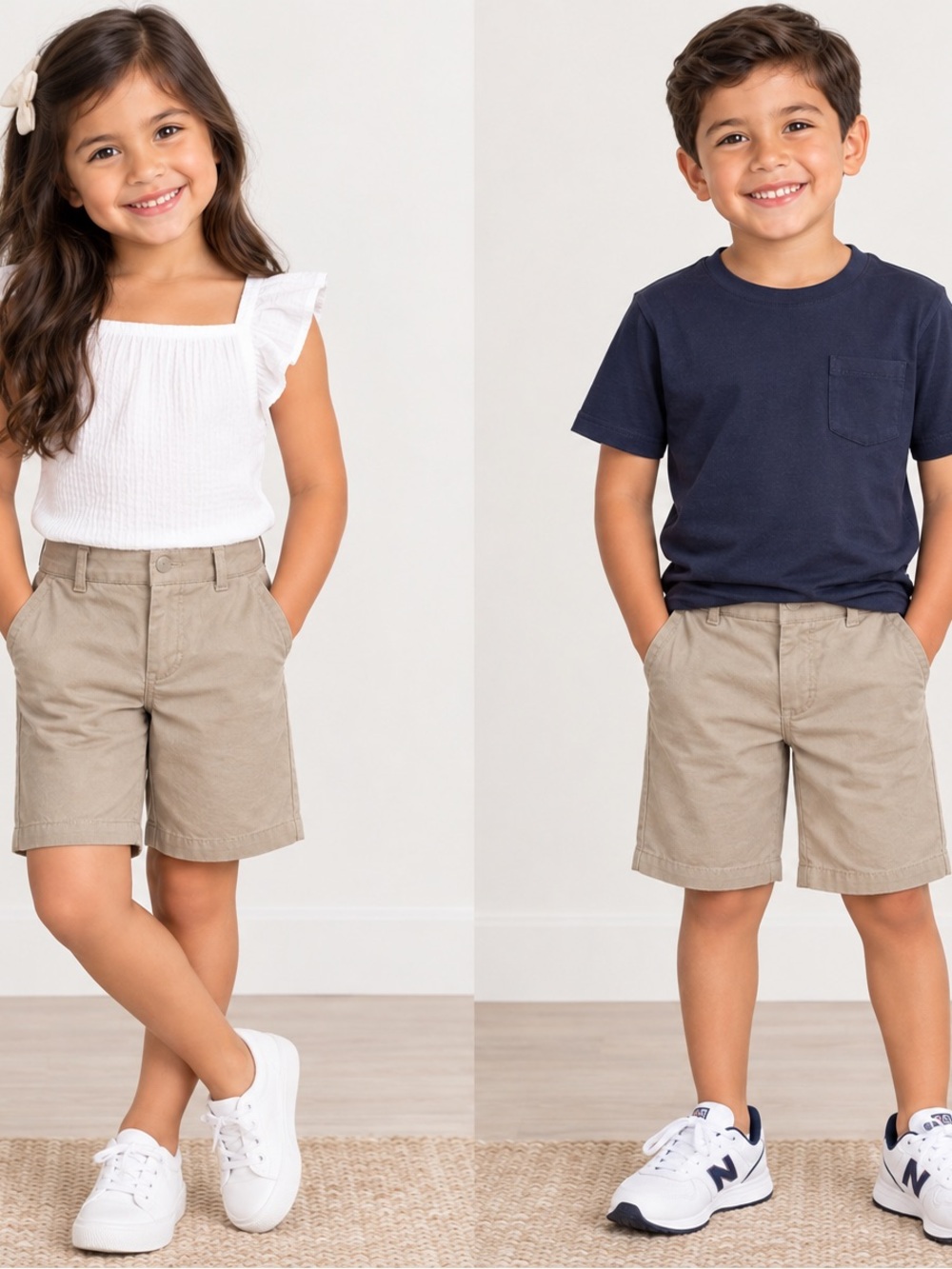 Izod Kids Tan Bermuda Shorts- Unisex